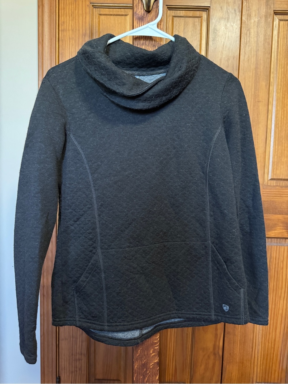 Kuhl Black Quilted Cowl-Neck Women's Sweater